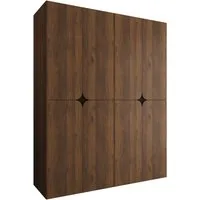 MIRJAN24 Kleiderschrank Espresso 180 (mit acht Drehtüren) Scharniere mit gedämpftem Schließsystem, 180x50x203 cm