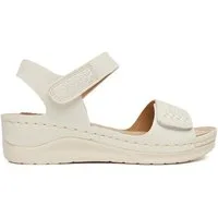 Go Soft Go Soft Damen-Sandalen Creme Sandale