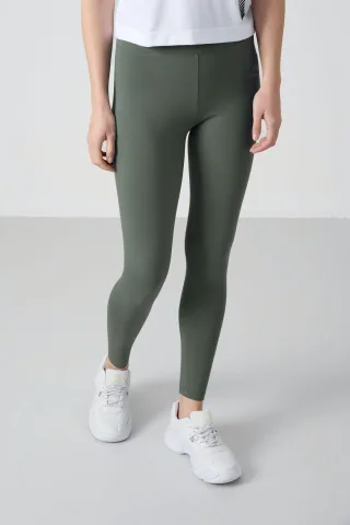Hochtaillierte Leggings aus Baumwolle und Elasthan