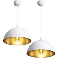 CCLIFE Hängeleuchte 2er Industrielle Pendelleuchte LED Hängeleuchte Metall E27