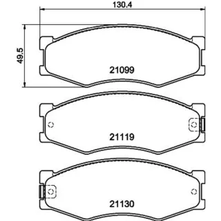 Hella Bremsbel?ge vorne Nissan 8DB355005-621