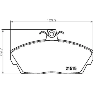 Hella Bremsbel?ge vorne Land Rover Freelander 1 8DB355018-431