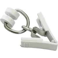 GARDINIA Gardinenring T-Rollringe mit Klammer, T-Schienen, (20-St), Serie T-Schiene