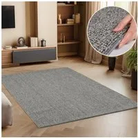 SIMPEX24 Teppich Unicolor, Rechteckig, Höhe: 7 mm, Schlingenteppich Schlafzimmer Einfarbig Meliert Design