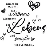 Minicloss Wandtattoo nimm dir Zeit für die schönen Momente wandtattoo, wohnzimmer Sprüche zitate Wandsticker Flur und Diele
