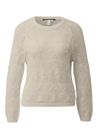qs - Strickpullover beige - Gr. - S