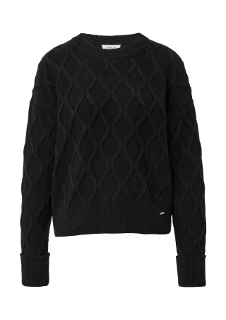 s.Oliver - Strickpullover schwarz - Gr. - 46