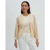someday Cardigan Tulea Cardigan aus Alpaka Mix mit weichem Griff Weite Passform, offene Front und Lochstrickmuster