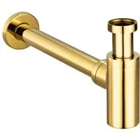 Sanlingo Ablaufgarnitur Gold Röhrensiphon Siphon Sifon Geruchsverschluss Bad Spüle Küche