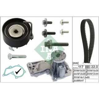 INA Zahnriemensatz + Wasserpumpe Ford 530049530