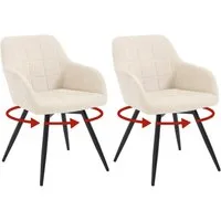 Woltu Esszimmerstuhl (2 St), gepolsterter ergonomischer, mit Metallbeinen