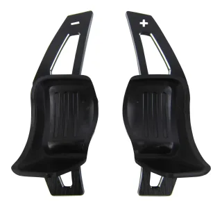 Premium ALU Schwarz Schaltwippen Verlängerung DSG Paddles Lenkrad Tasten für VW