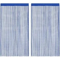 vidaXL Vorhang Fadenvorhänge 2 Stk. 100 x 250 cm Blau (2 St)