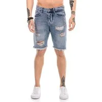 RedBridge Jeansshorts Red Bridge Herren Jeans Shorts Kurze Hose Denim Capri Distressed Effekte