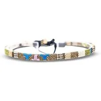 Made by Nami Armband Set 2x Surfer Armband Herren & Damen Tigerauge Perlenarmband Boho Armband (Set, 2), Festival Schmuck Hippie Herren Armband Sommer