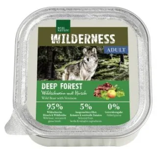 REAL NATURE WILDERNESS Nassfutter Hund, Adult, Wildschwein mit Hirsch 64x100 g