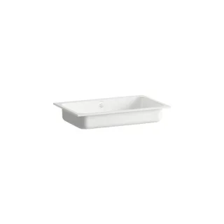 Laufen STREAM Einbauwaschtisch H513SR70001091 624x374x127 mm, ohne Armaturenbank, ohne Hahnloch, mit Überlauf, weiß