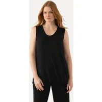 Ulla Popken Longtop Slinky-Wendetop Rundhals/V-Ausschnitt ärmellos