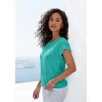 Vivance Kurzarmshirt aus sommerlicher Strickqualität mit Gummizug im Bund