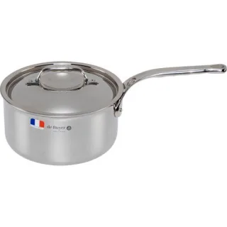 De Buyer Affinity Kasserolle Edelstahl mit Deckel 20 cm