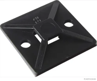 HERTH&BUSS Befestigungssockel, Kabelbinder, mit Klebefolie, 28 x 28 schwarz - 50265722