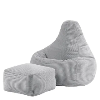 icon Sitzsack, Grau, Textil, 200 L, 1-Sitzer, Freiform, 82x76x82 cm, Hergestellt in Deutschland, Wohnzimmer, Hocker, Sitzsäcke, XXL Sitzsäcke