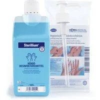 PAUL HARTMANN AG Sterillium Händedesinfektion 1000ml & Horn Medical Dosierpumpe Hand-Desinfektionsmittel (Spar-Set, [- bekannt & bewährt dank Dosierpumpe sofort einsetzbar)
