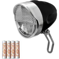 nean Fahrrad-Frontlicht Batterie, LED, Dynamo, Frontleuchte, Reflektor, StVZO-zugelassen, 30 LUX