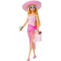 Mattel® Anziehpuppe Mattel HPL73 - Barbie - Puppe mit Badeanzug und Strand-Accessoires