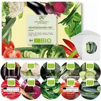 Growgreens Gemüsesamen BIO Gemüsesamen Set (10 Sorten) - Anzuchtset aus biologischem Anbau, Gemüse