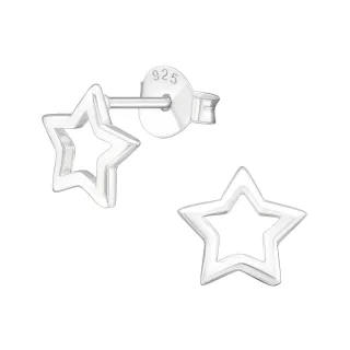 Stern Ohrringe aus 925 Silber