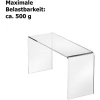 ogoPLUS Organizer Dekobrücke 200 x 70 x 100 mm, 3 mm Acrylglas, Warenträger, Dekoration