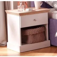 OTTO home Nachtkonsole Binz, mit einem schönen Metall Knopfgriff, Breite 45 cm