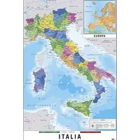Grupo Erik Poster Mappa Italia Fisico Politico Karte von Italien 61 x 91,5 cm