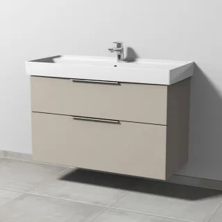 Sanipa 3way Waschtischunterbau zu Villeroy & Boch Collaro Waschtisch mit 2 Auszügen, Kaschmir-Matt UP8371U