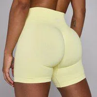MP Damen Lift Nahtlos Shorts - Zitronengelb - XXL