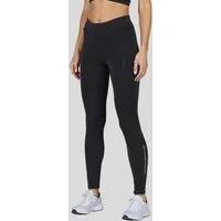 STANNO Funktionstights Fitness Tight Laufhose Sportleggings mit Reißverschlusstasche und Mesh-Einsätzen