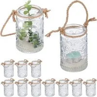 relaxdays Windlicht Vintage Windlicht im 12er Set