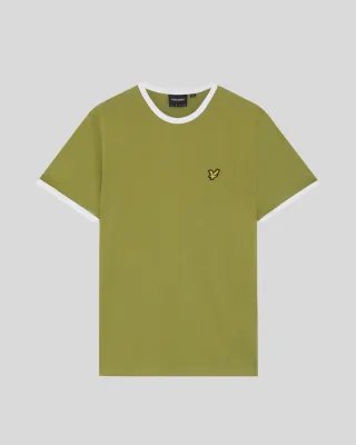 Ringer Baumwoll Rundhals-T-Shirt