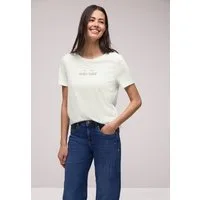 STREET ONE T-Shirt in Leinen-Optik