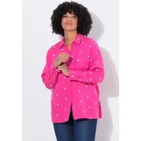 Angel of Style Hemdbluse Musselin-Bluse oversized Sternen-Stickerei
