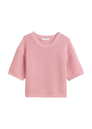 Marc OPolo DENIM - Kurzarm-Pullover regular soft pink - Gr. - XS