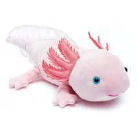 Teddys Rothenburg Kuscheltier Axolotl rosa 30 cm liegend Plüschaxolotl Stofftier (Plüschtier, Stoffaxolotl)