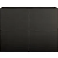 borchardt Möbel Kommode Rova, Sideboard mit 4 Türen, Breite 93 cm, 4-türig, Kommode mit viel Stauraum, schwarz-matt