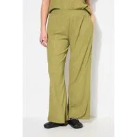 Studio Untold Schlupfhose Hose Wide Legs Krepp Glitter-Effekt Elastikbund