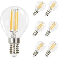 Nettlife LED-Leuchtmittel 6 stück Vintage Edison Glühlampe Warmweiß, E14, 6 St., Warmweiß, Hauses Restaurants Wohnzimmers Cafés