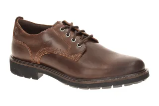 Clarks 26173436 7 BATCOMBE TIE Herren Schn?rschuhe Braun - dark tan Echtleder