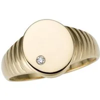 Firetti Goldring Schmuck Geschenk Gold 333 Herrenring Goldring Siegelring, mit Brillant