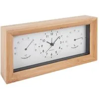 Karlsson Uhr Tischuhr Neat Bamboo Alam Clock Weiß