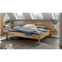 Home affaire Schlafzimmer-Set Huven Schlafzimmer, (3-tlg), Massivholzbett aus Eiche mit 2 Nachttische, FSC®-zertifiziert, stabil